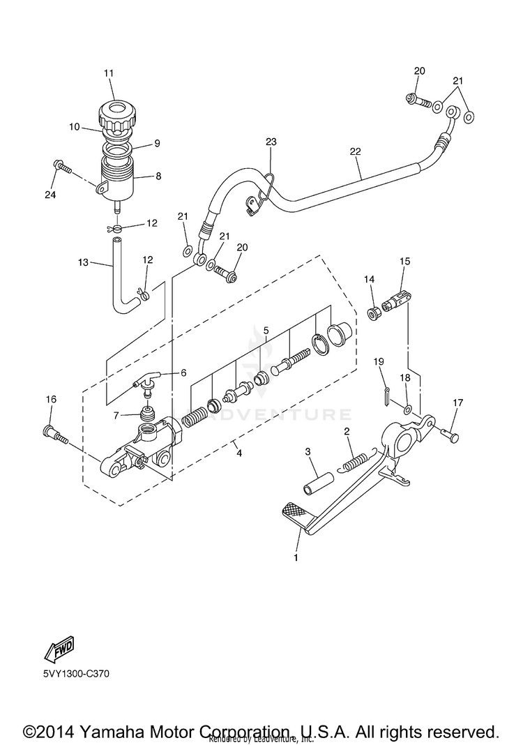 Rear Master Cylinder Schematic