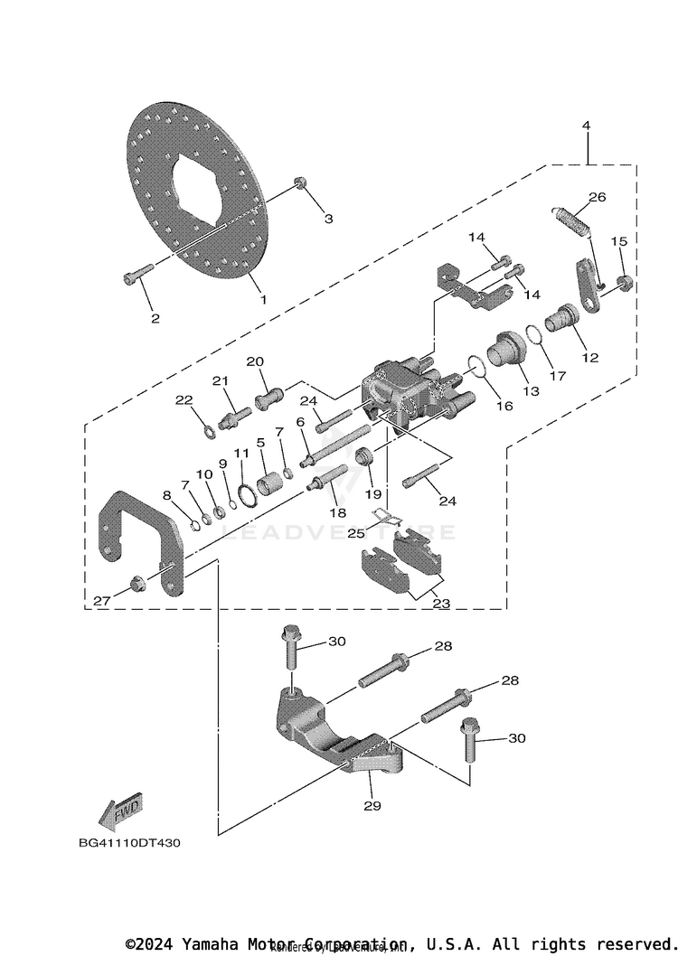 Rear Brake Caliper 2 Schematic