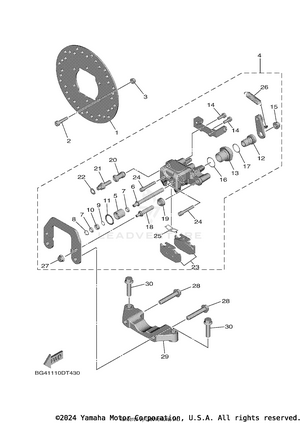 Rear Brake Caliper 2 Schematic