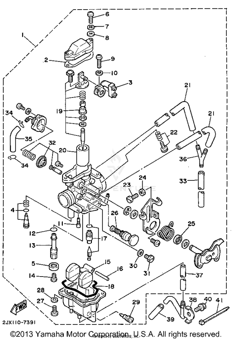 Carburetor California Only Schematic