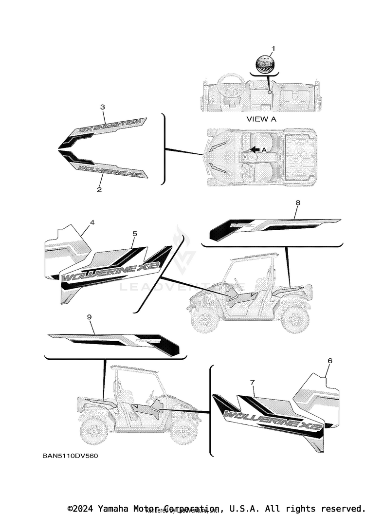 Graphics WOLVERINE X2 R-SPEC - YXE85WPALW - 2020 Schematic