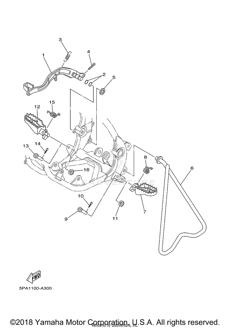 Stand Footrest Schematic