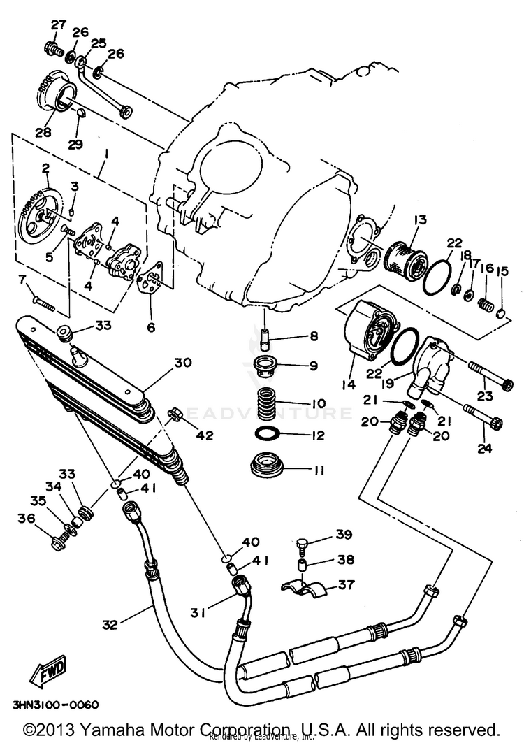 Oil Pump BIG BEAR 4WD - YFM350FWG_ - 1995 Schematic