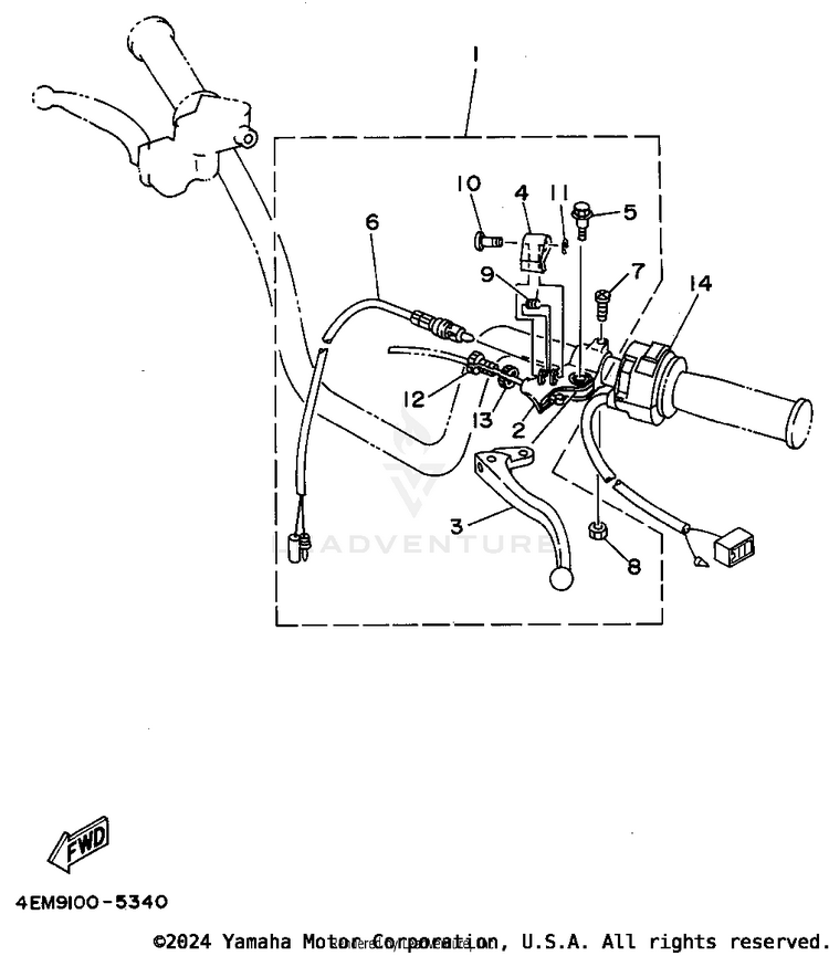 Handle Switch - Lever Schematic