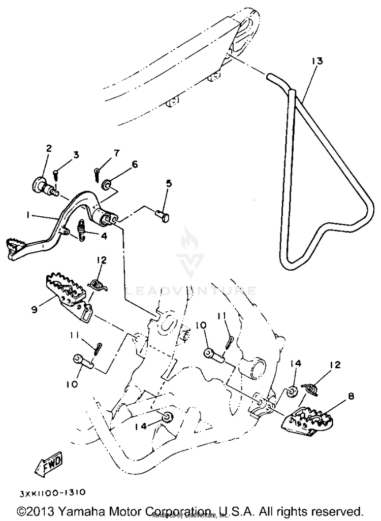 Stand - Footrest Schematic