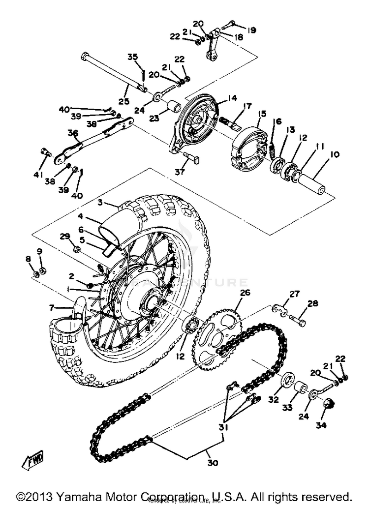 Rear Wheel Yz80d Schematic