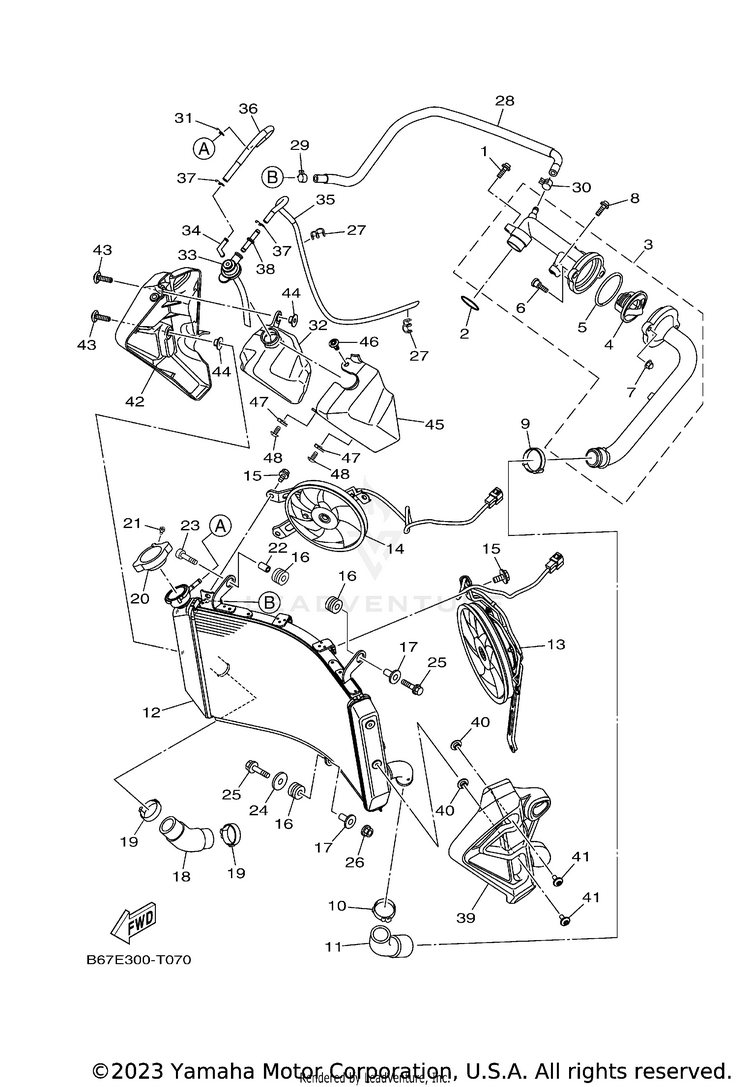 Radiator Hose MT10 - MT10JCGY - 2018 Schematic