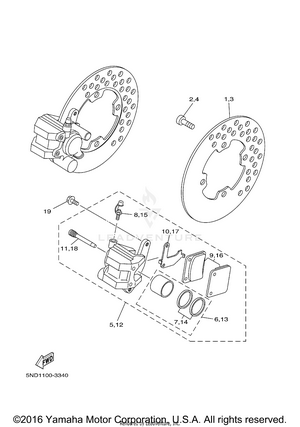 Front Brake Caliper Schematic