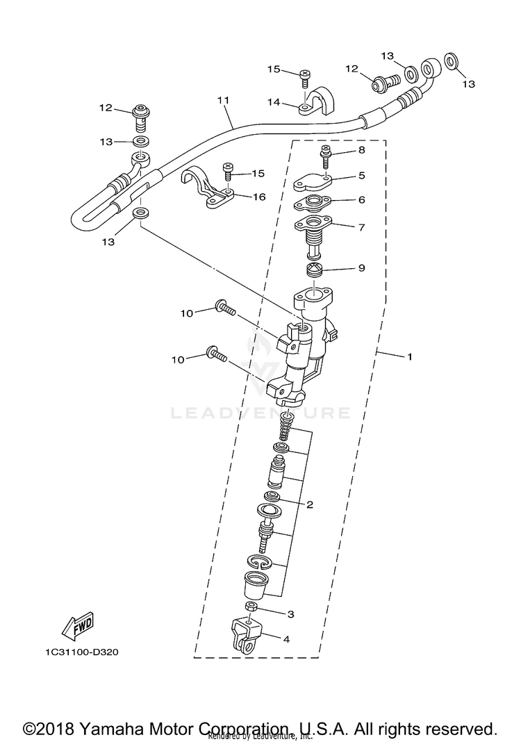 Rear Master Cylinder Schematic