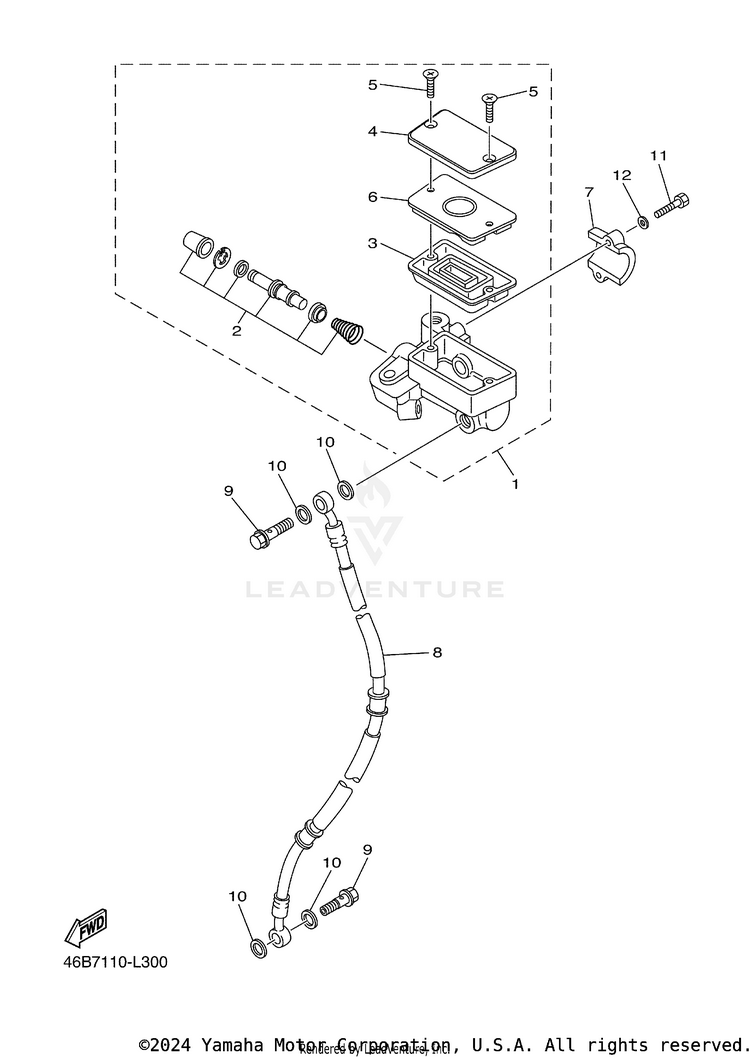 Front Master Cylinder Schematic