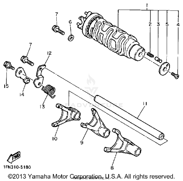 Shift Cam Fork Schematic