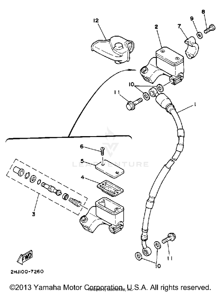 Front Master Cylinder Schematic