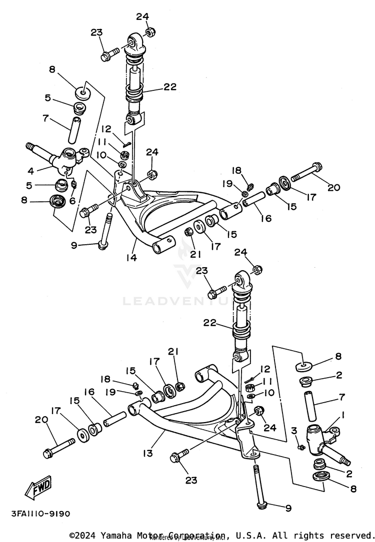 Front Suspension Wheel Schematic