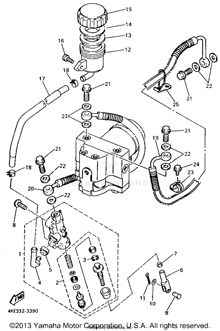 Rear Master Cylinder Schematic
