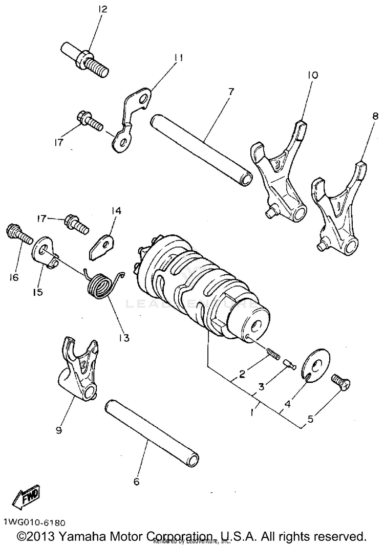 Shift Cam Shift Fork Schematic