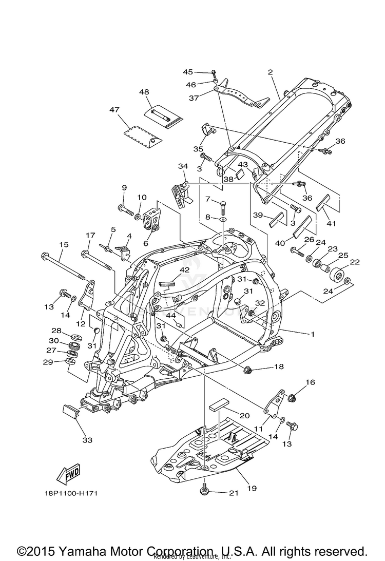 Frame YFZ450R - YFZ45RDL - 2013 Schematic