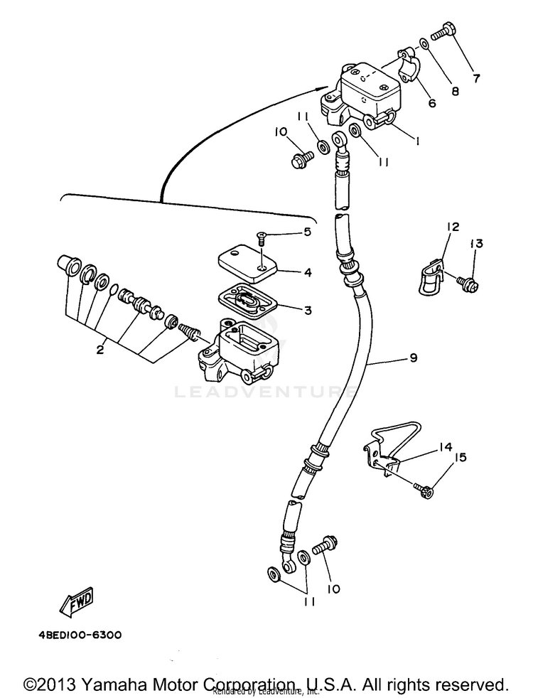 Front Master Cylinder Schematic
