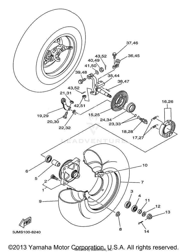 Front Wheel Schematic