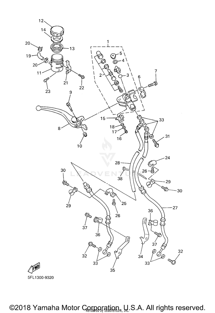 Front Master Cylinder Schematic