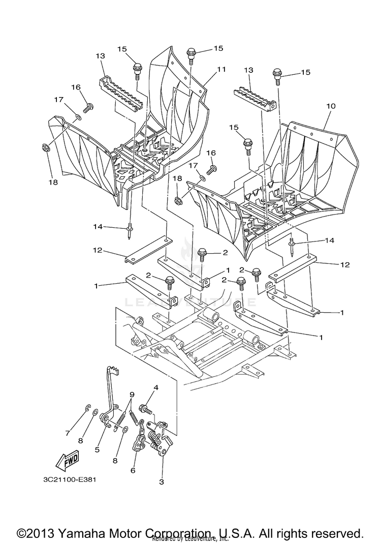 Stand & Footrest Schematic