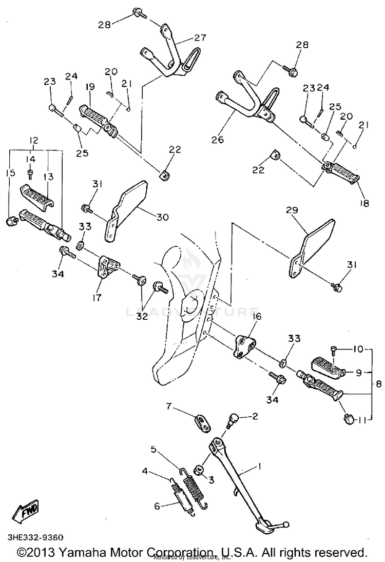 Stand Footrest Schematic