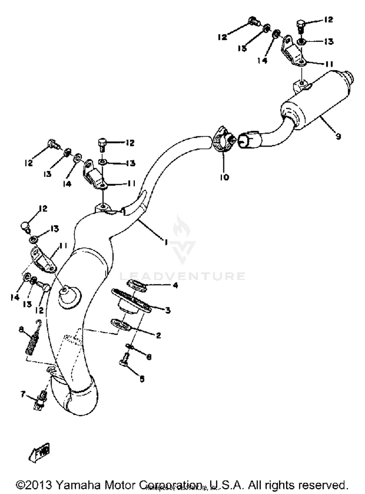 Exhaust Yz125c Schematic