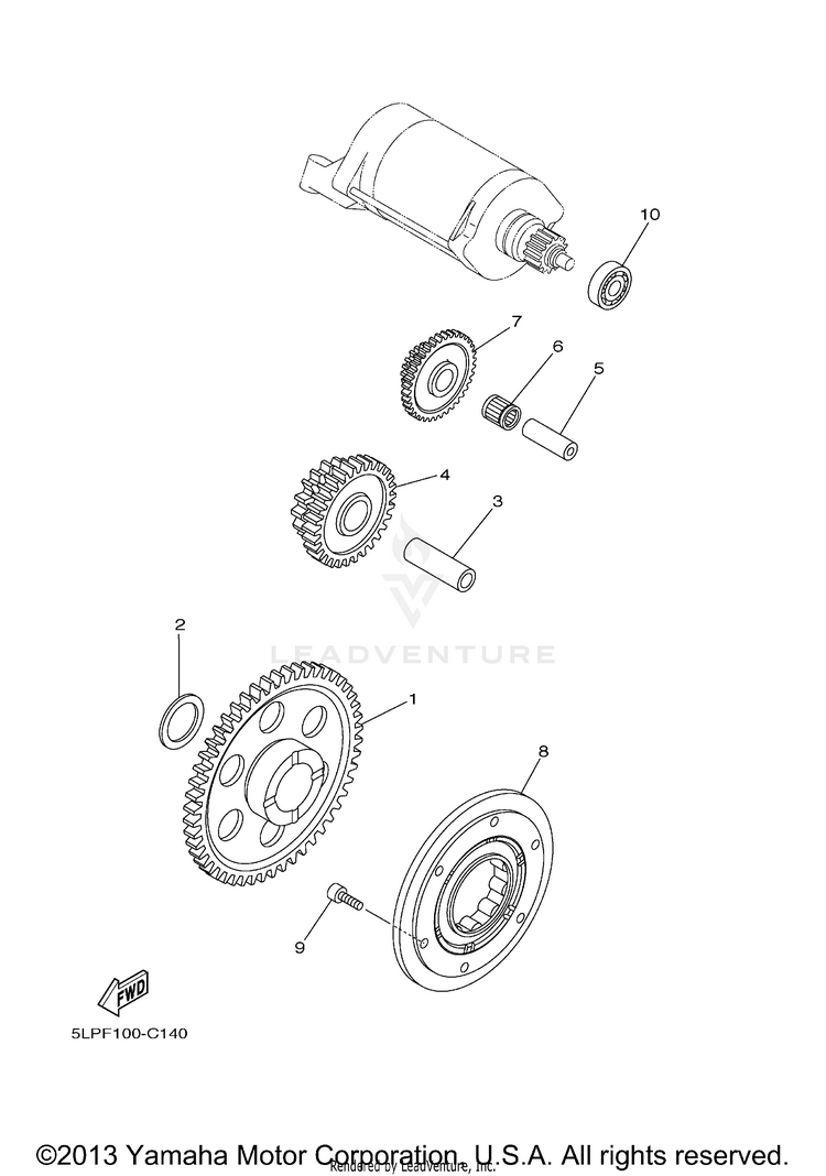 Starter 660R RAPTOR - YFM660RS - 2004 Schematic