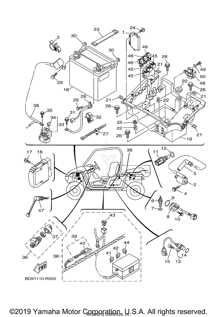 Electrical 1 VIKING - YXM70VDXKG - 2019 Schematic