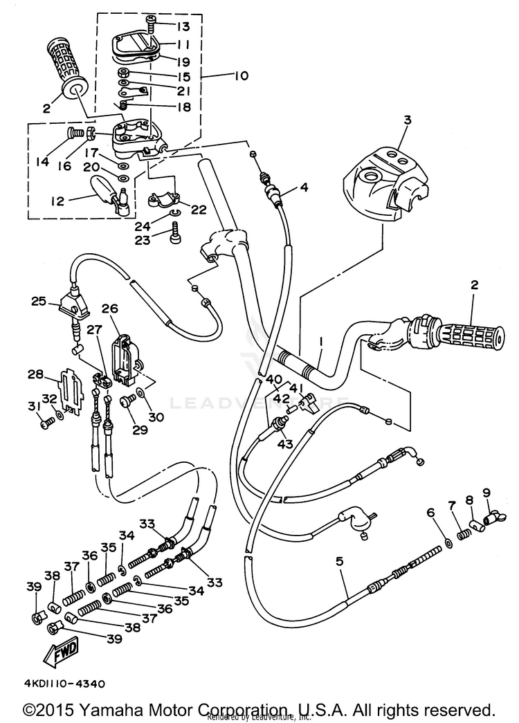 Steering Handle - Cable Schematic