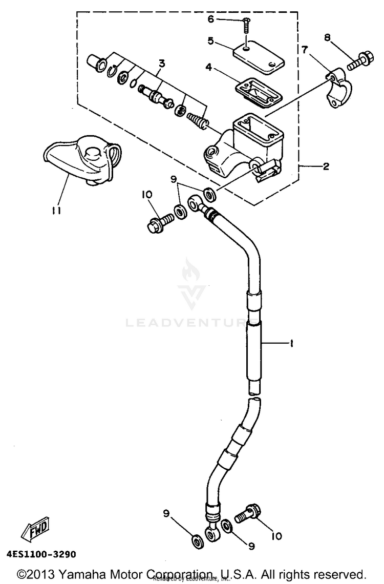 Front Master Cylinder Schematic