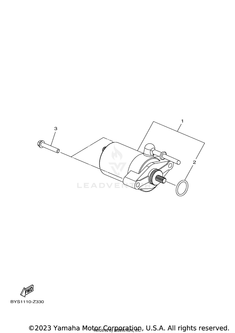 Starting Motor RAPTOR 110 - YFM01RYXRG - 2024 Schematic