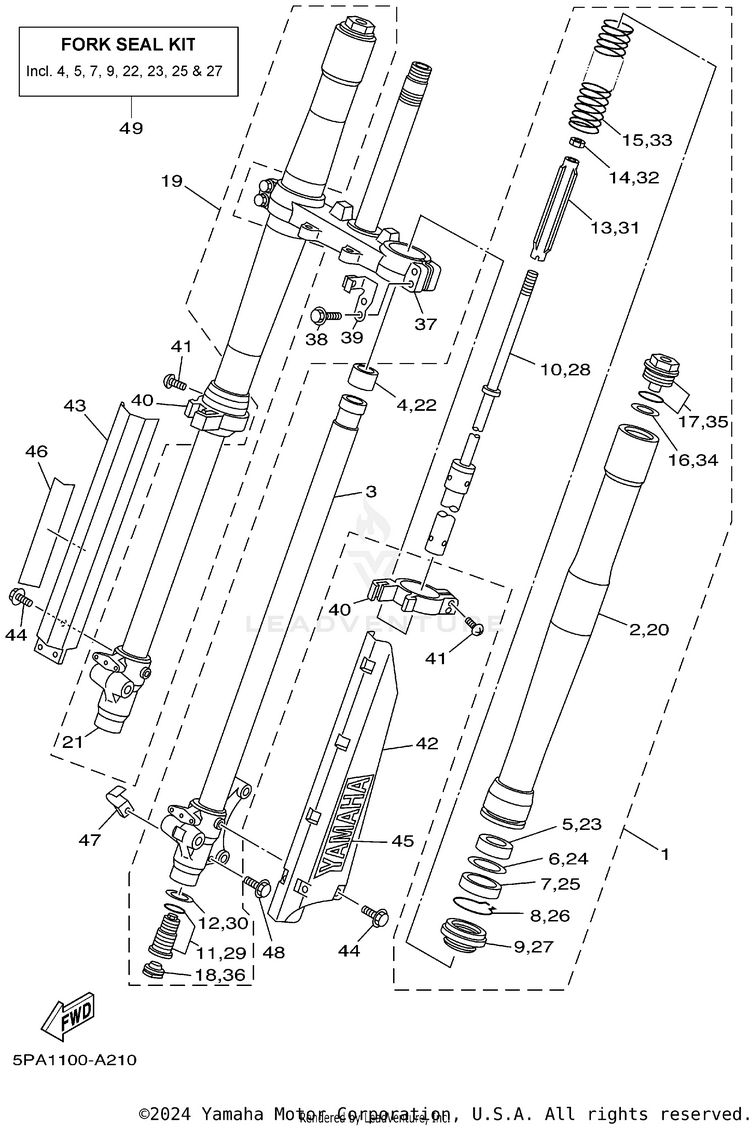Front Fork Schematic