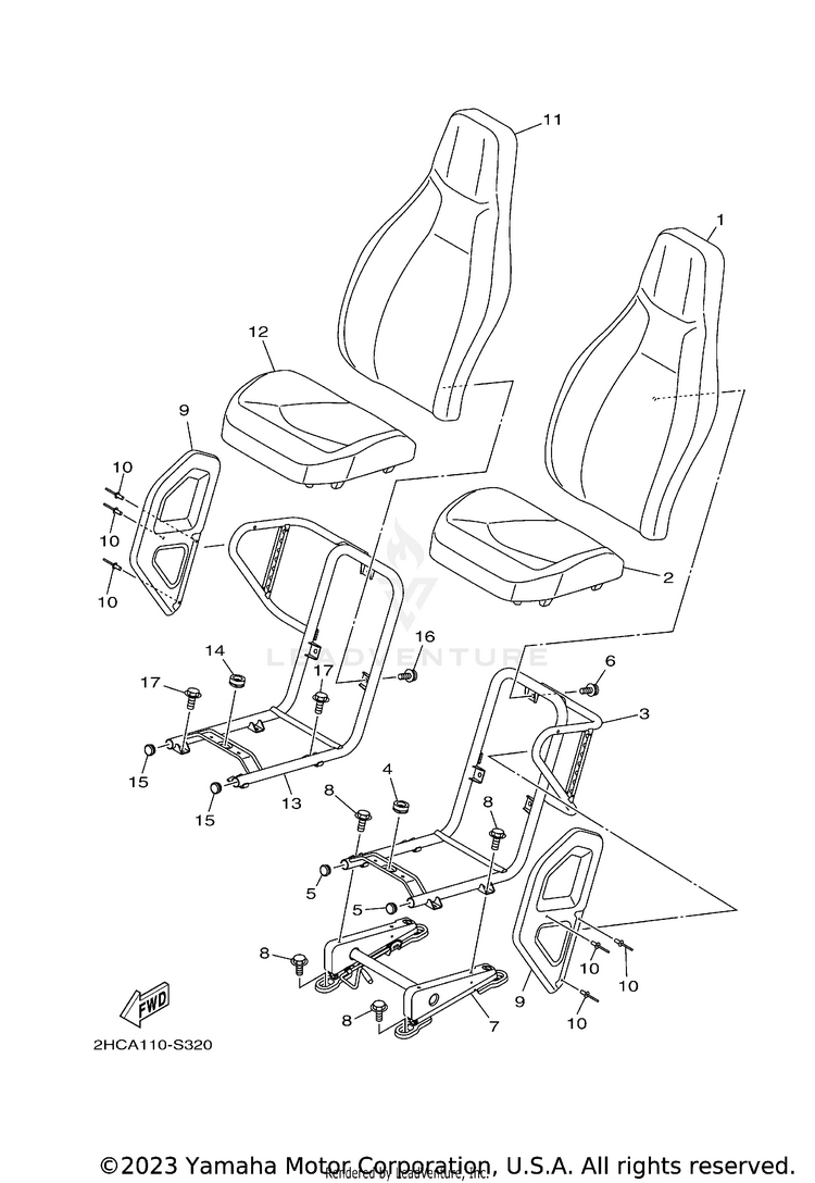 Seat YXZ100R EPS SS - YXZ10YEXJD - 2018 Schematic