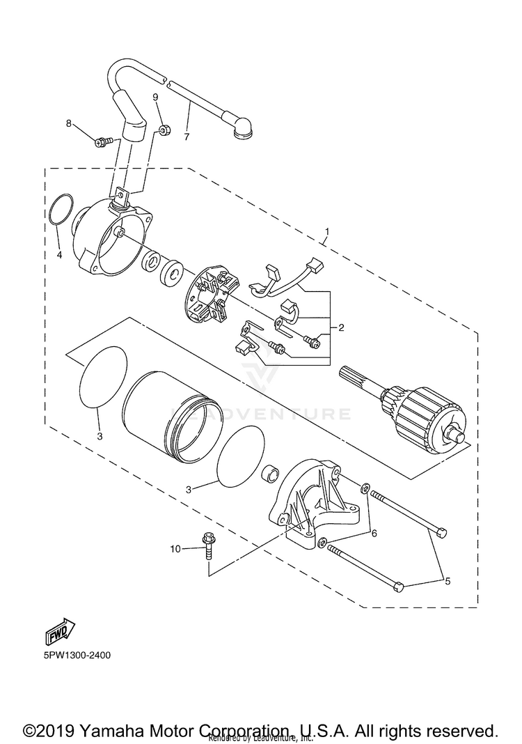 Starting Motor R1 - YZFR1RC - 2003 Schematic