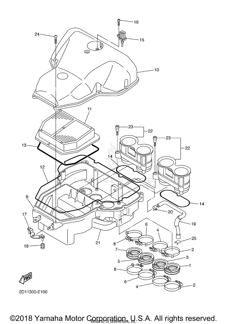 Intake FZ1 - FZS10XCGY - 2008 Schematic