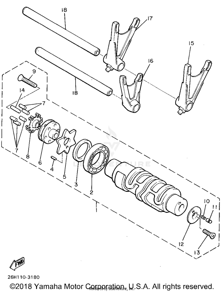 Shift Cam Shift Fork Schematic
