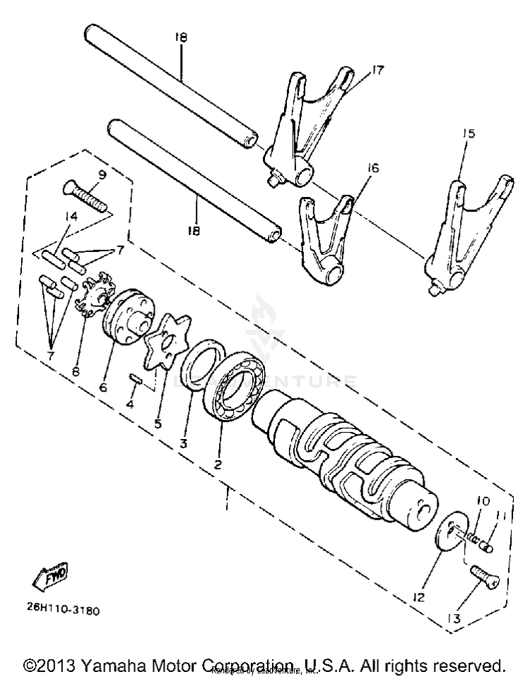 Shift Cam Fork Schematic