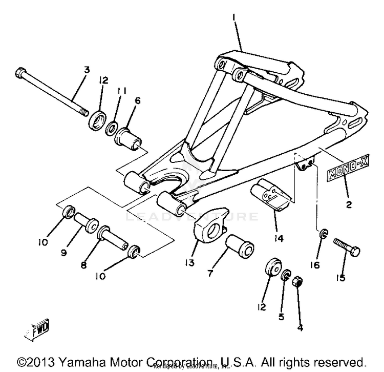 Rear Arm Yz80j Schematic
