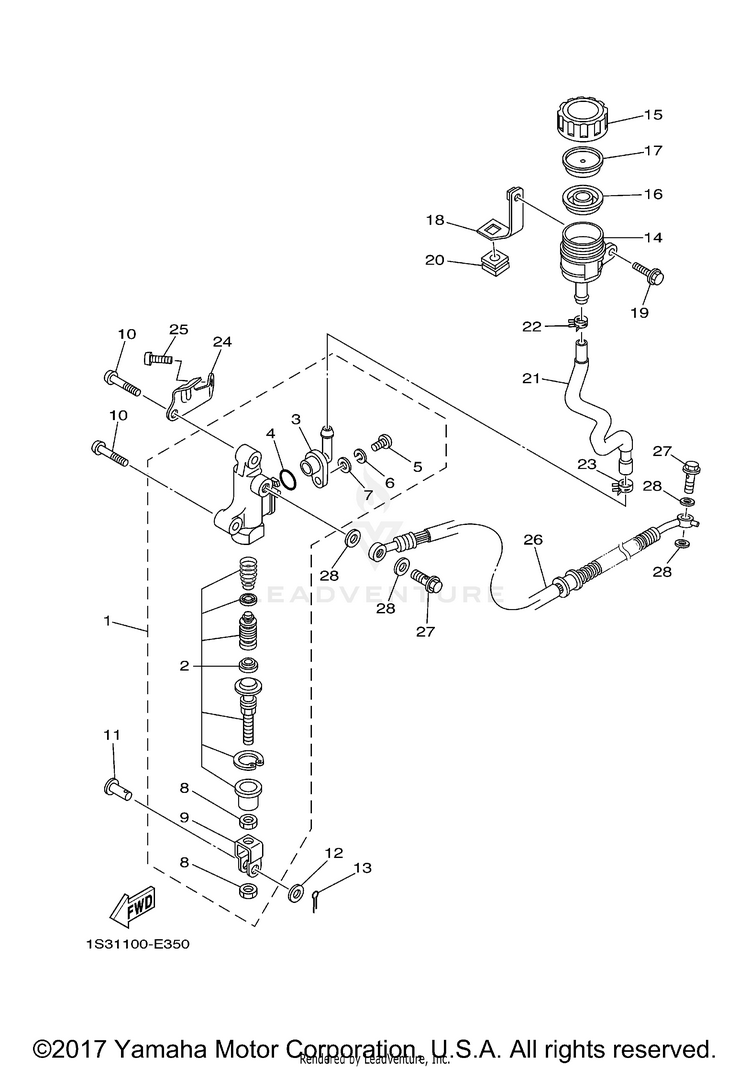 Rear Master Cylinder Schematic