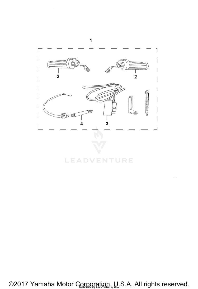 Optional Grip Warmer GRIZZLY EPS 4WD LE - YFM70GPLJS - 2018 Schematic