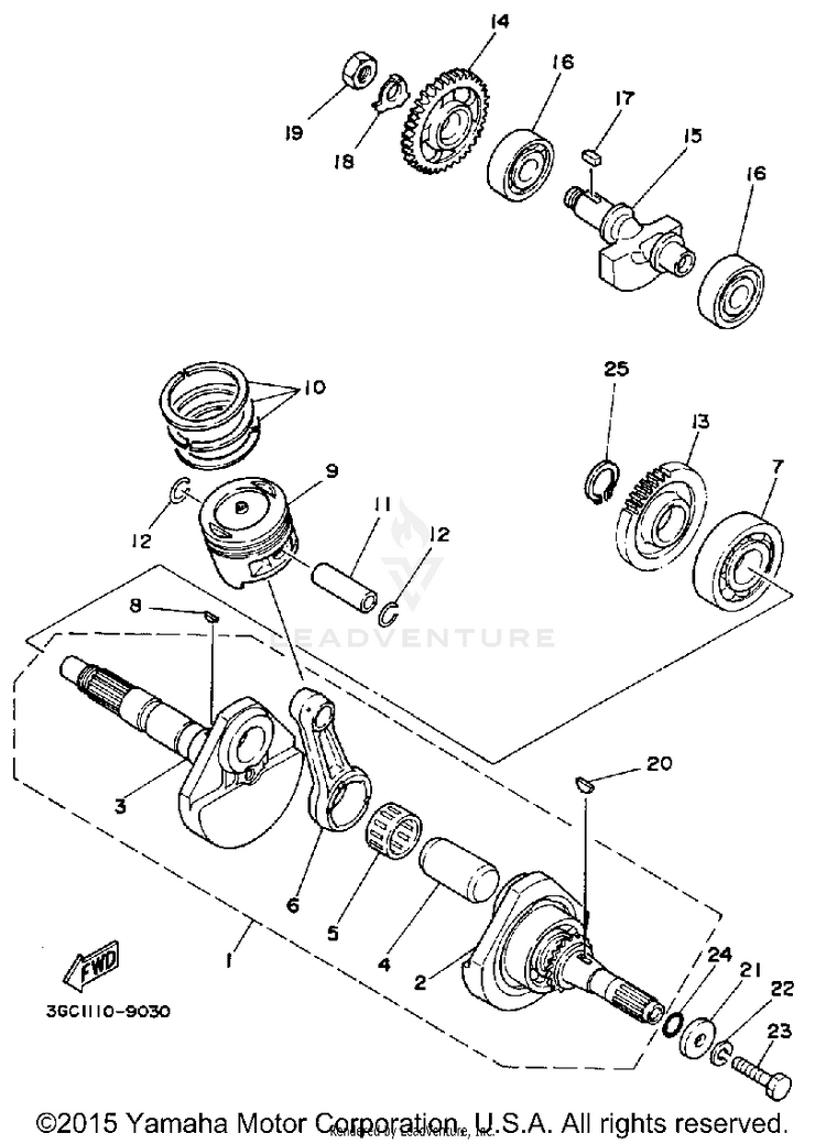 Crankshaft-Piston Schematic