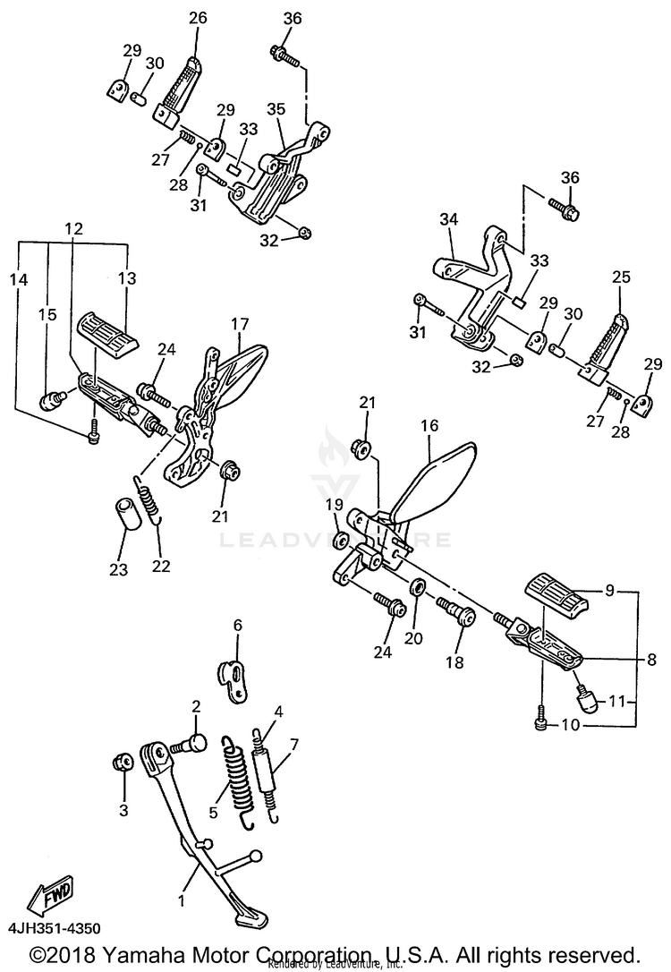 Stand Footrest Schematic