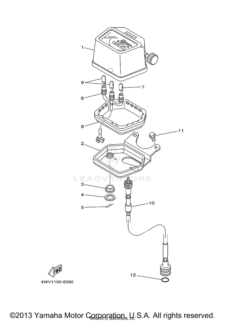 Meter GRIZZLY YFM600FHN GRIZZLY REALTREE HUNTER - YFM600FHN - 2001 Schematic
