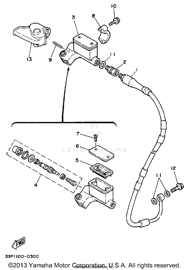 Front Master Cylinder Schematic
