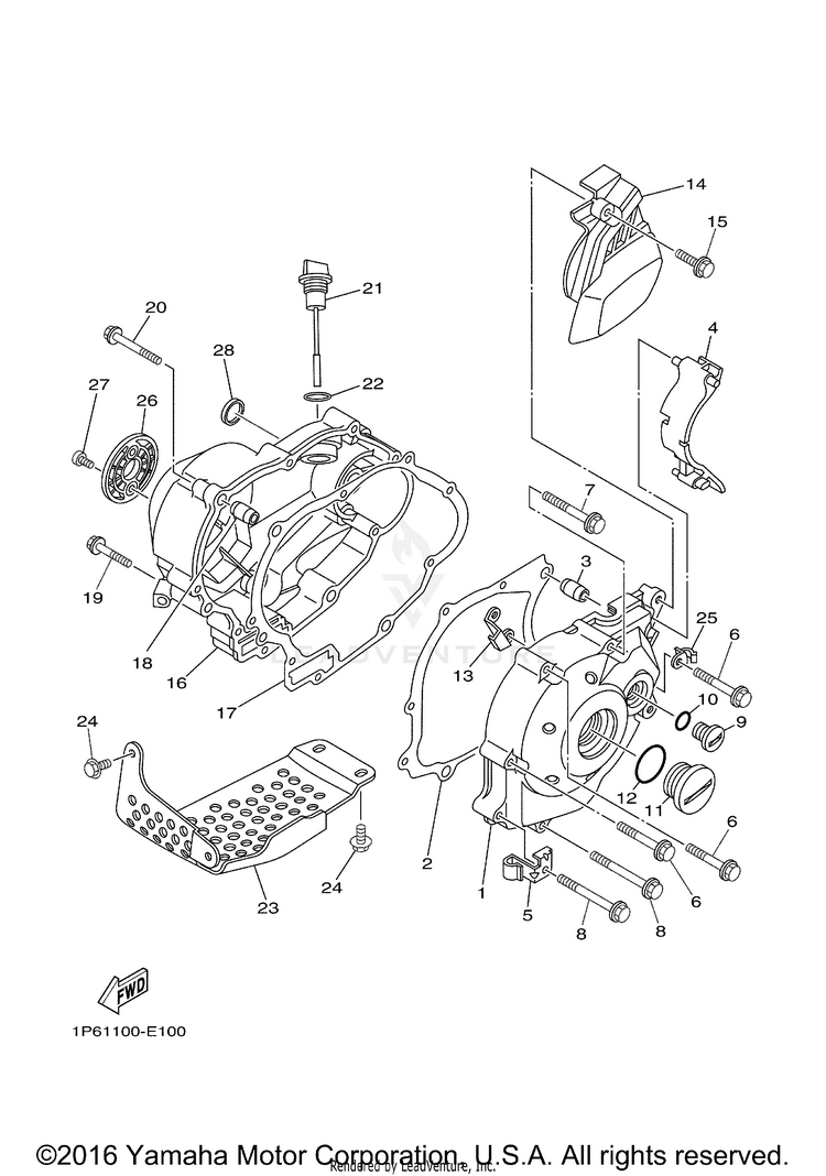 Crankcase Cover 1 Schematic