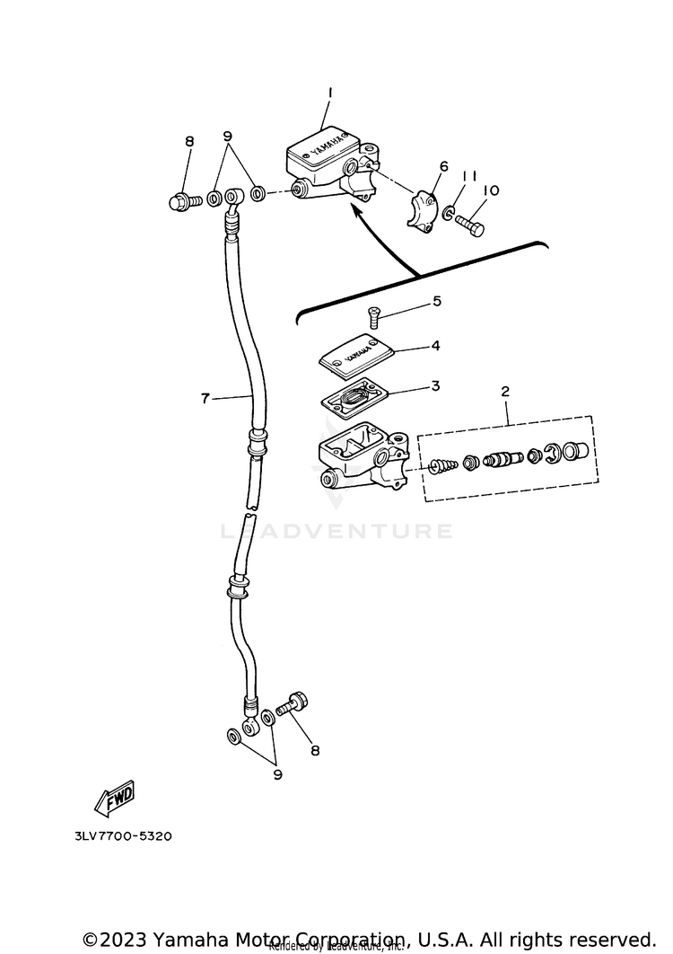 Front Master Cylinder Schematic