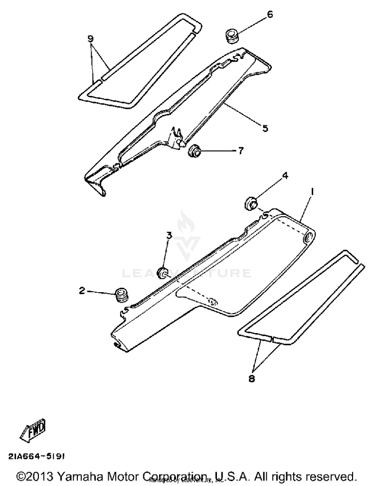 Side Cover DT50L - 1988 Schematic