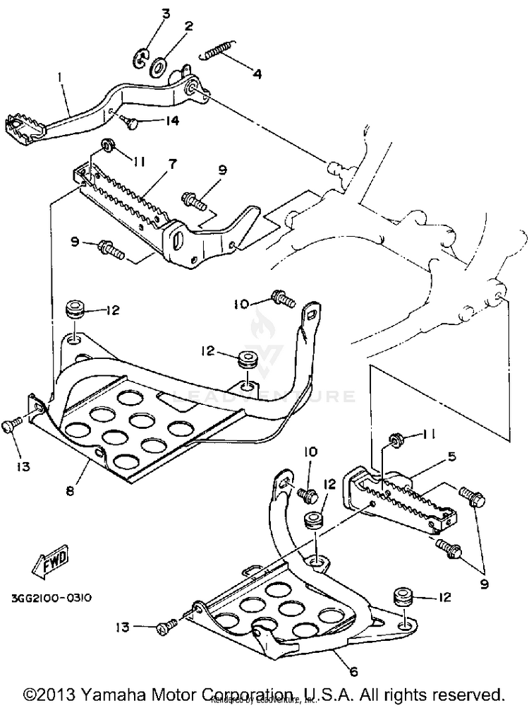 Stand-Footrest Schematic