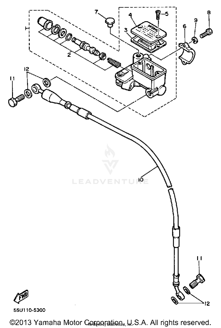 Front Master Cylinder Schematic