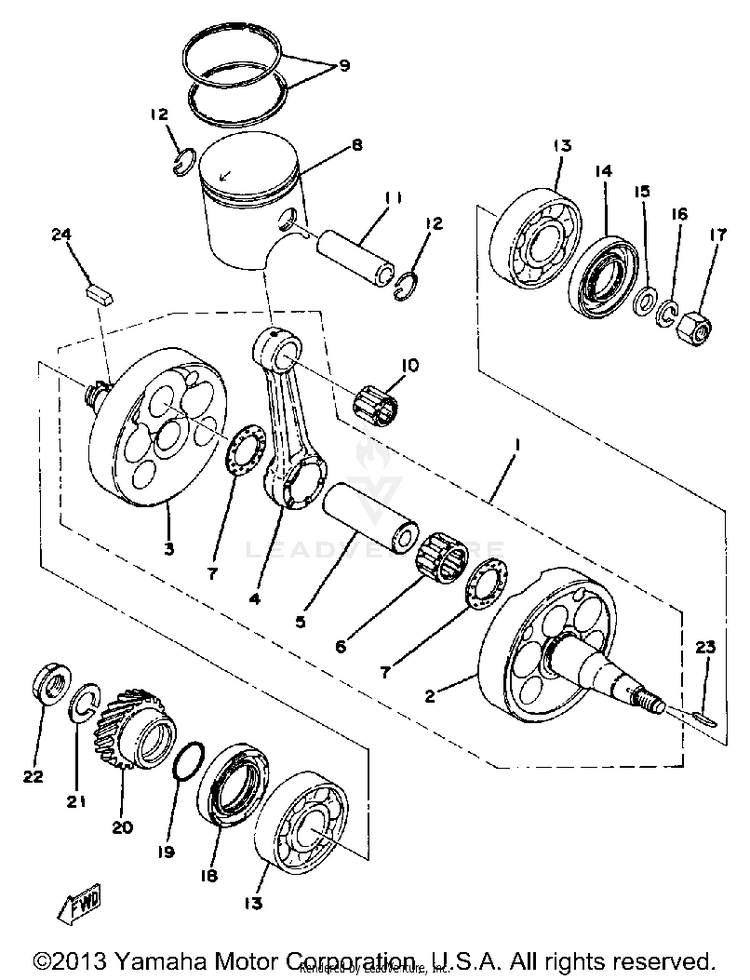 Crankshaft Piston Schematic